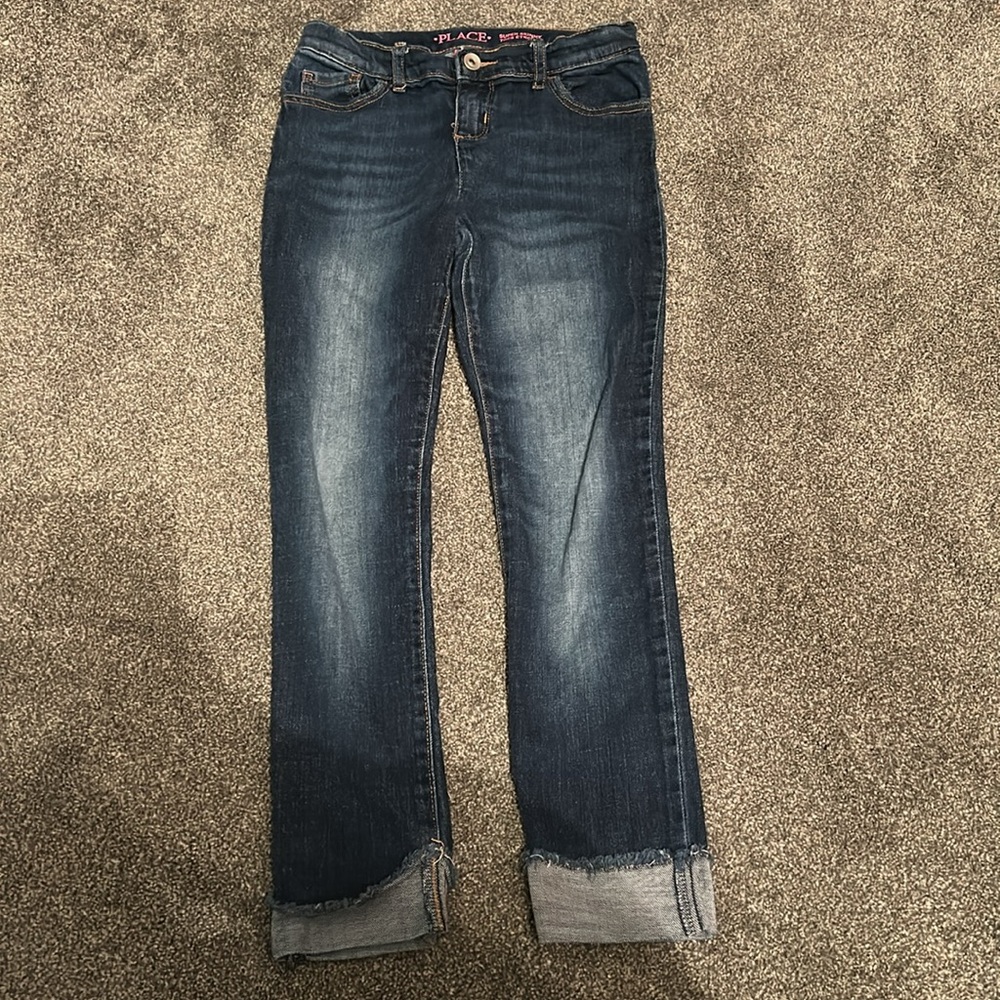 Children’s Place Super Skinny Dark Wash Cuffed Jeans